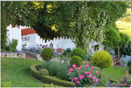 Gartentraum Solms, Hanggarten mit Buchshecken